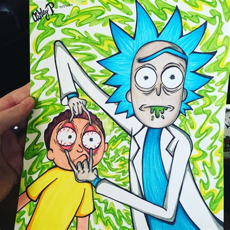 rick and morty drawing